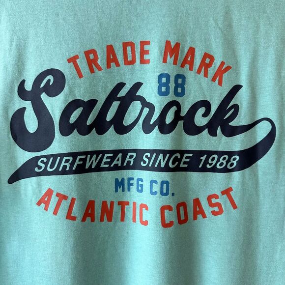 Saltrock Surfwear T-Shirt Atlantic Coast Blue Size Medium M - Picture 4 of 8